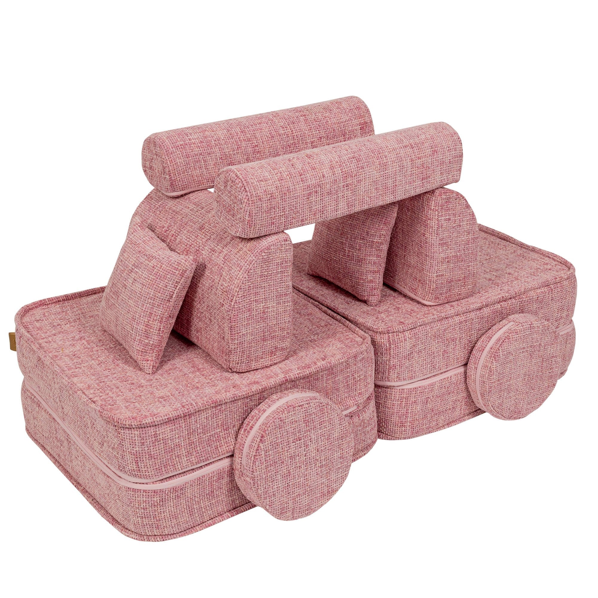 Medium Modular Sofa for Kids - Tangle Bubblegum Pink